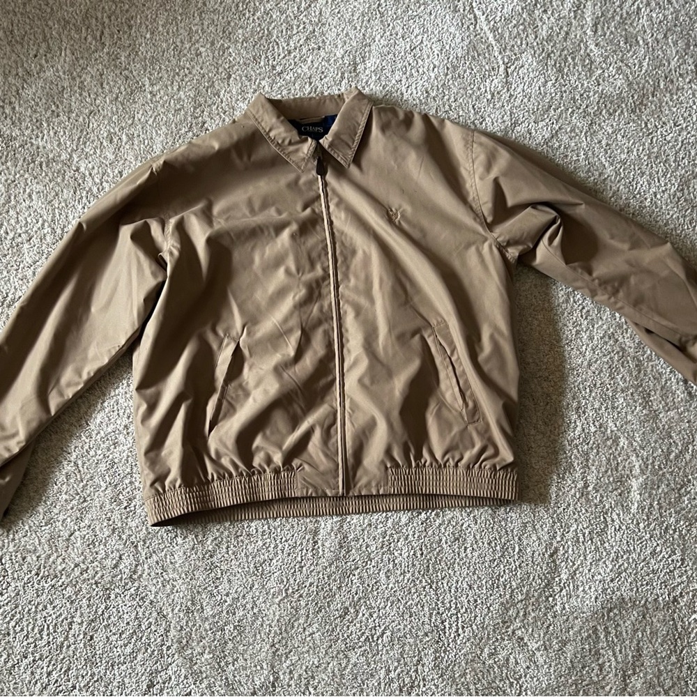 Chaps Mens Full-Zip Microfiber Jacket